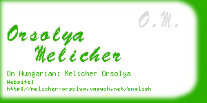 orsolya melicher business card